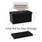 Hastings Home Folding Storage Bench Ottoman 30" Faux Black Leather Foam Padded Lid, Removable Bin for Home 618163TXM - alternate 3